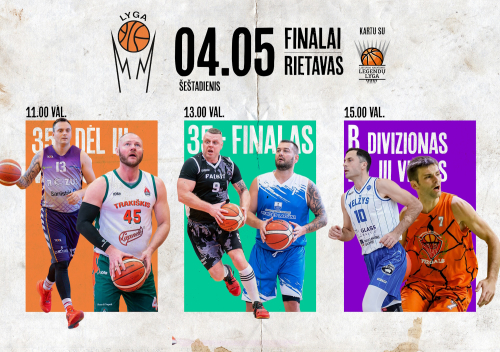 35+ finalai ir B diviziono rungtynės dėl III vietos jau šį šeštadienį Rietave